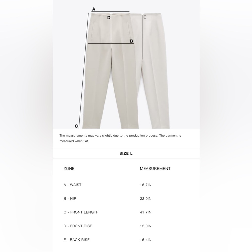 ZARA CARGO PANTS WITH ZIPPER NAVY BLUE - Picture 6 of 9